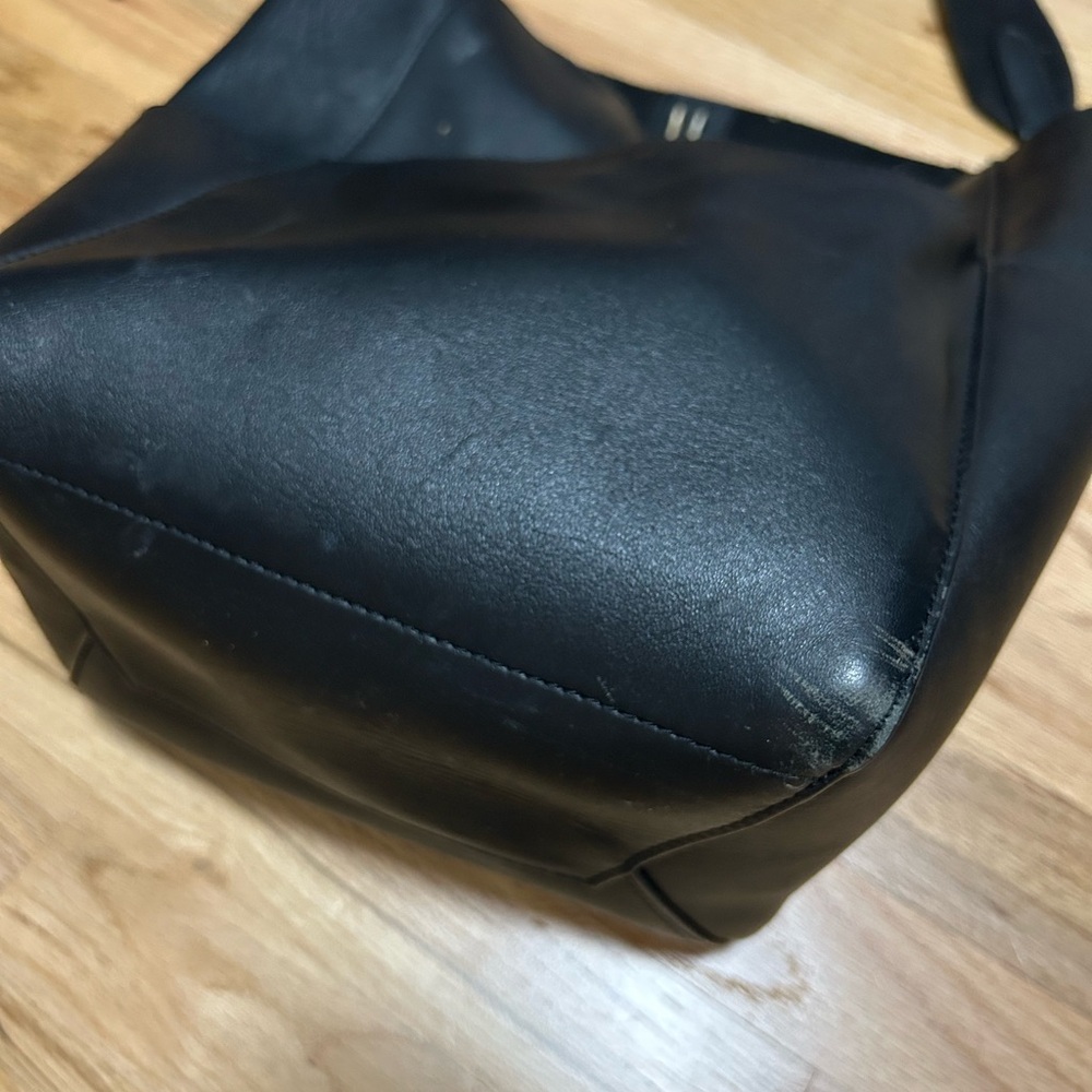 Celine Seau Sangle Medium Black Leather Shoulder Bag Phoebe Philo - Rehab - Picture 11 of 15
